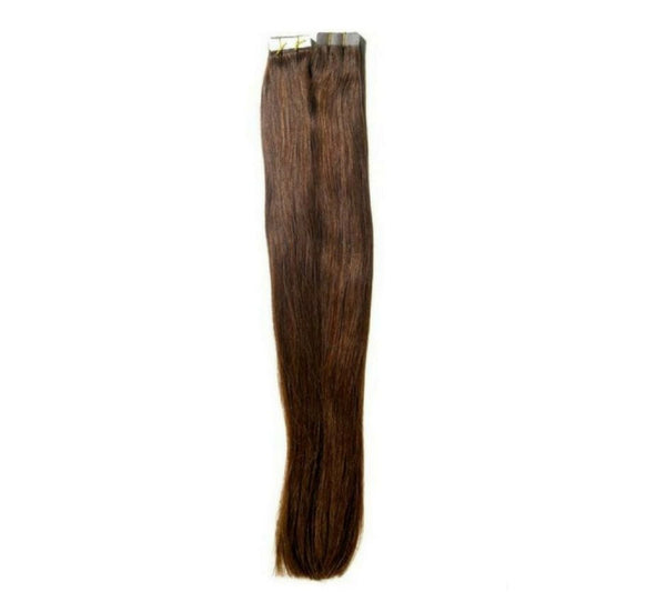 Chocolate Brown #4 Tape-In Hair Extensions